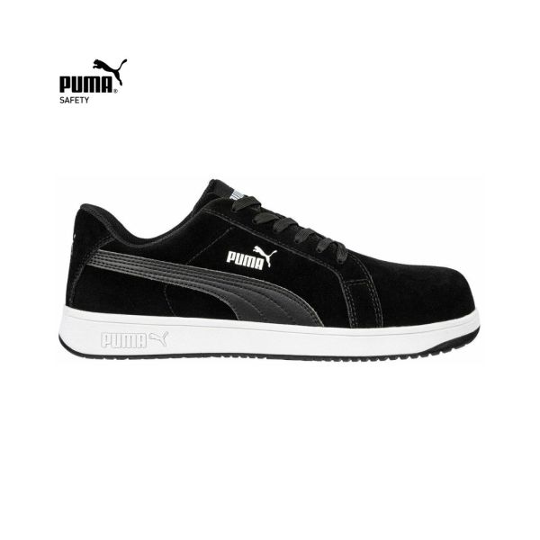 รองเท้าเซฟตี้ ยี่ห้อ PUMA รุ่น HERITAGE ICONIC SUEDE BLACK LOW พื้น SD