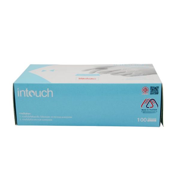 ถุงมือสำหรับตรวจโรค แบบมีแป้ง INTOUCH-N